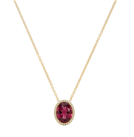 Collana Gazzola Gioielli Donna Amuleto in Oro giallo Rodolite GI-1235-16-2-18-RD-OV-N-F-VS